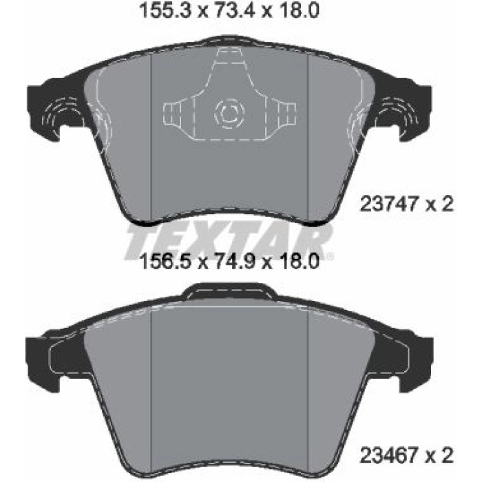 Textar Bremsbelagsatz 2374701 Textar Bremsbelagsatz 2374701