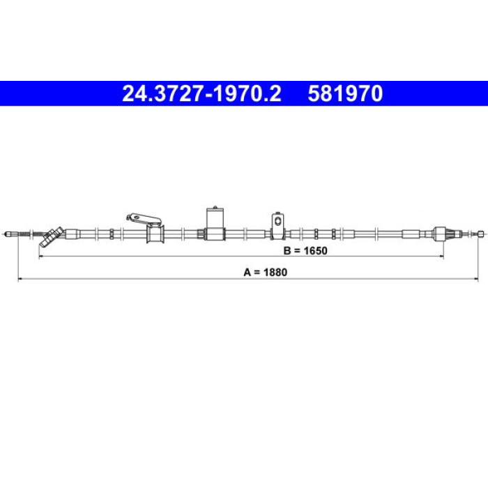 ATE Handbremsseil 24.3727-1970.2 ATE Handbremsseil 24.3727-1970.2