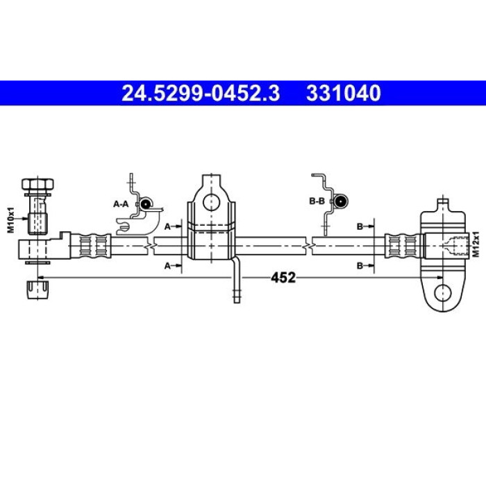 ATE Bremsschlauch 24.5299-0452.3 ATE Bremsschlauch 24.5299-0452.3