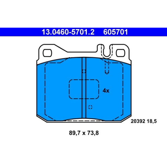 ATE Bremsbelagsatz 13.0460-5701.2