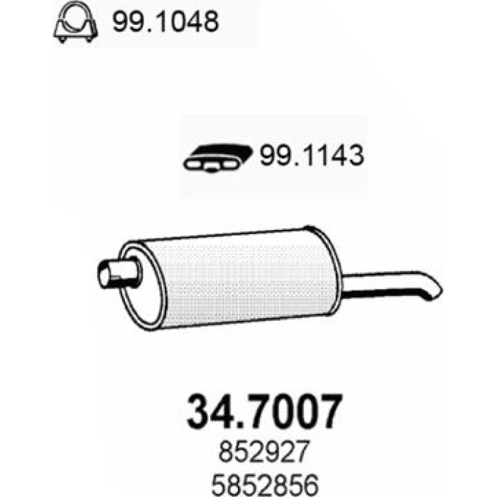 ASSO Endschalldämpfer 34.7007 ASSO Endschalldämpfer 34.7007