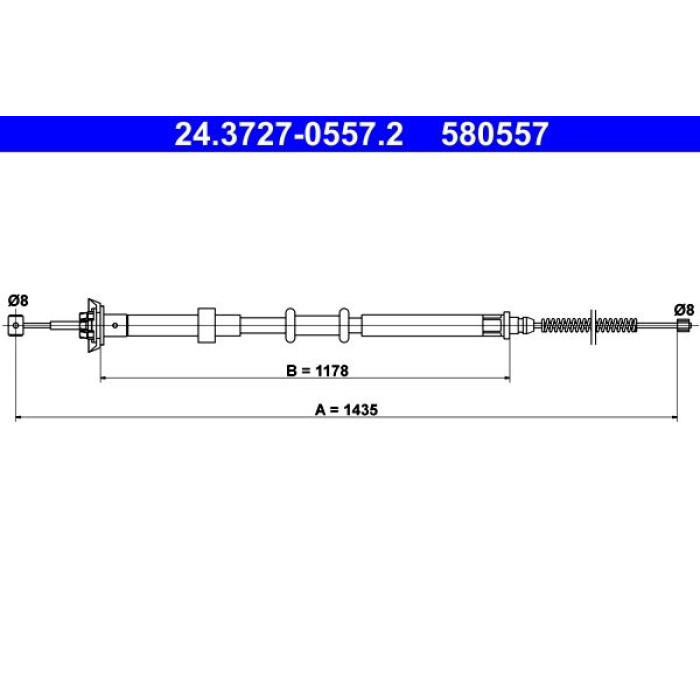 ATE Handbremsseil 24.3727-0557.2