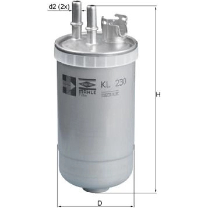 MAHLE Kraftstofffilter KL 230 MAHLE Kraftstofffilter KL 230
