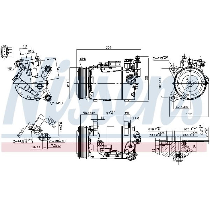 Nissens Klimakompressor PKW 890600 Nissens Klimakompressor PKW 890600