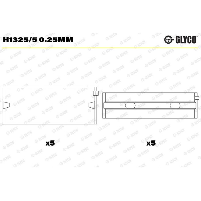 GLYCO Kurbelwellenlager H1325/5 0.25mm GLYCO Kurbelwellenlager H1325/5 0.25mm