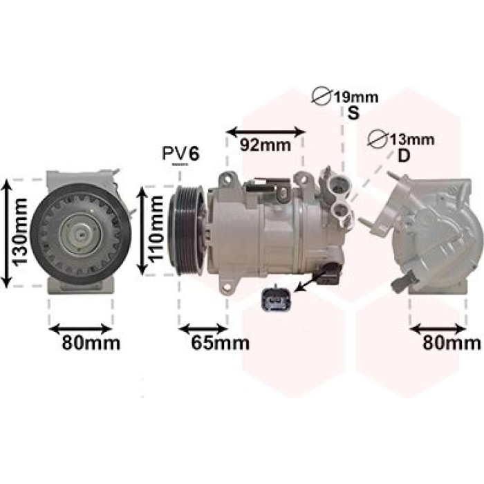 Van Wezel Klimakompressor 4001K703 Van Wezel Klimakompressor 4001K703