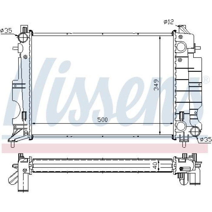 Nissens Wasserkühler PKW 64035A Nissens Wasserkühler PKW 64035A