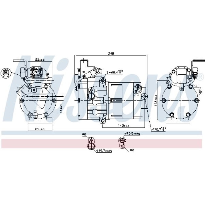 Nissens Klimakompressor PKW 890770 Nissens Klimakompressor PKW 890770