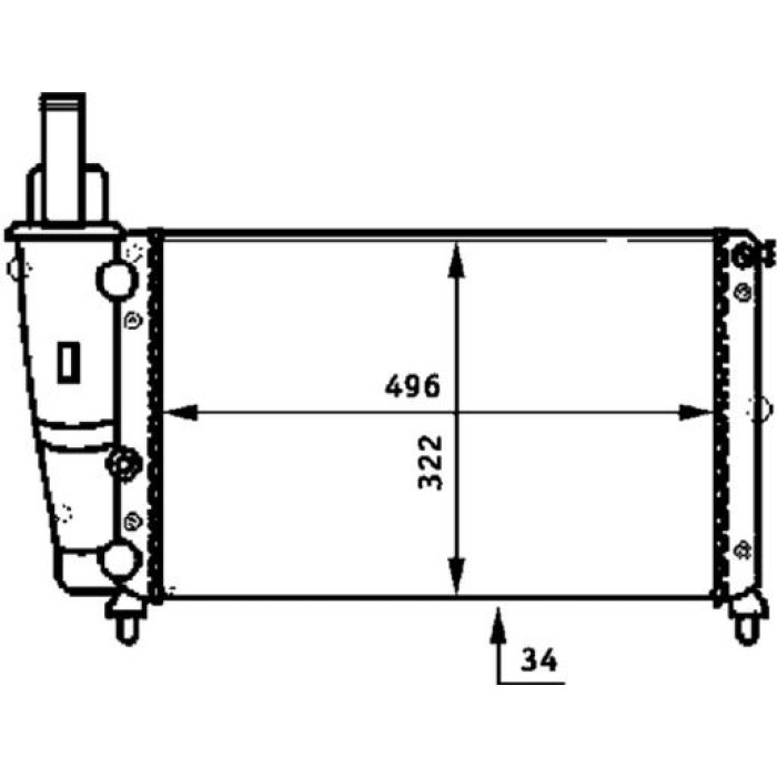 MAHLE Kühler, Motorkühlung CR 346 000P MAHLE Kühler, Motorkühlung CR 346 000P