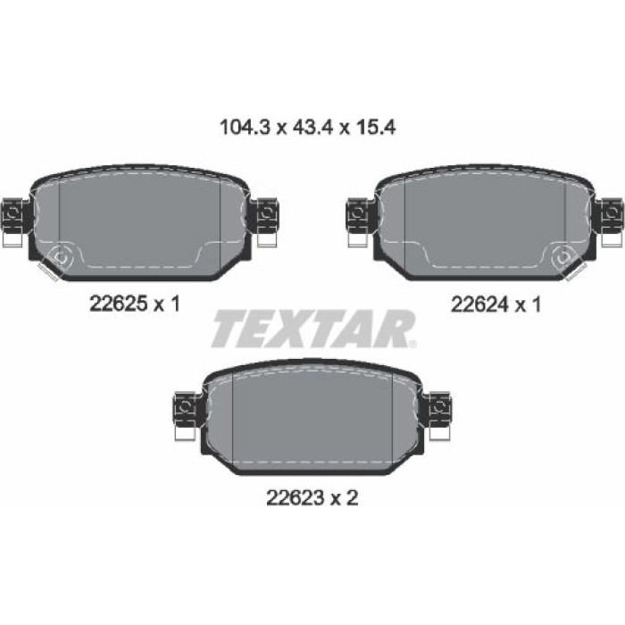 Textar Bremsbelagsatz 2262301 Textar Bremsbelagsatz 2262301