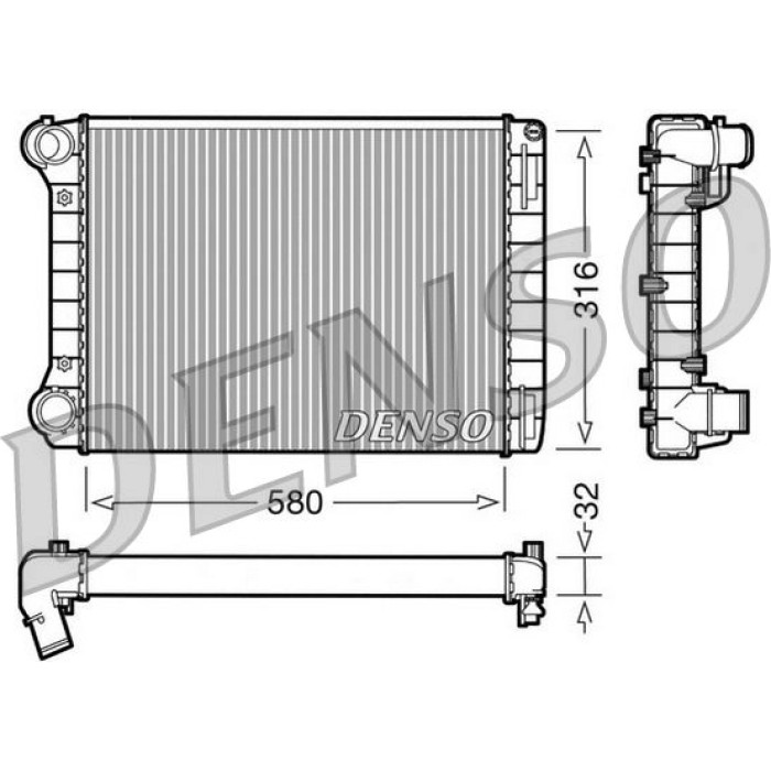 Denso Motorkühler DRM09101 Denso Motorkühler DRM09101
