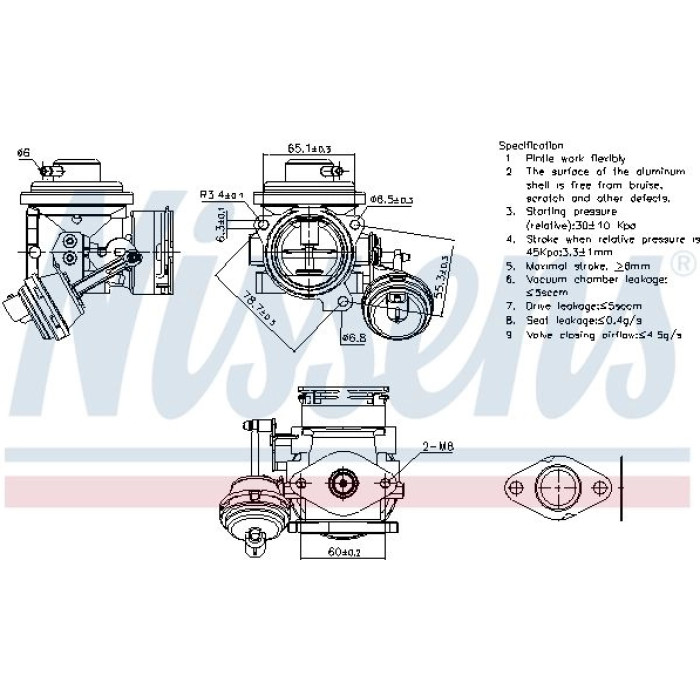 Nissens AGR-Ventil 98298 Nissens AGR-Ventil 98298
