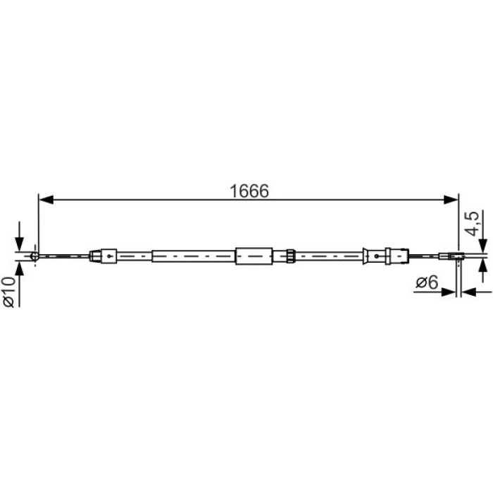 Bosch Handbremsseil 1987482032