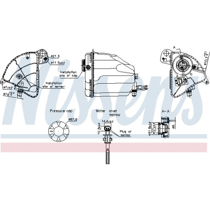 Nissens Kühlmittel-Ausgleichsbehälter 996358 Nissens Kühlmittel-Ausgleichsbehälter 996358