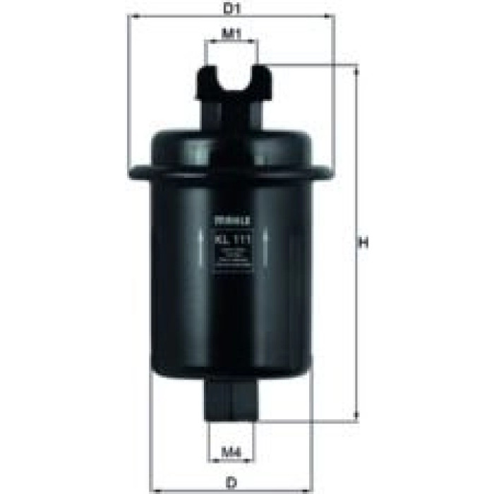 KL 111 MAHLE Kraftstofffilter KL 111, Leitungsfilter, Höhe 123 mm – u. a. für Hyundai Accent I (X-3), Stufenheck (X-3), S Coupé (SLC) – OE Nummer 3191023500 - l KL 111 MAHLE Kraftstofffilter KL 111, Leitungsfilter, Höhe 123 mm – u. a. für Hyundai Accent I (X-3), Stufenheck (X-3), S Coupé (SLC) – OE Nummer 3191023500 - l