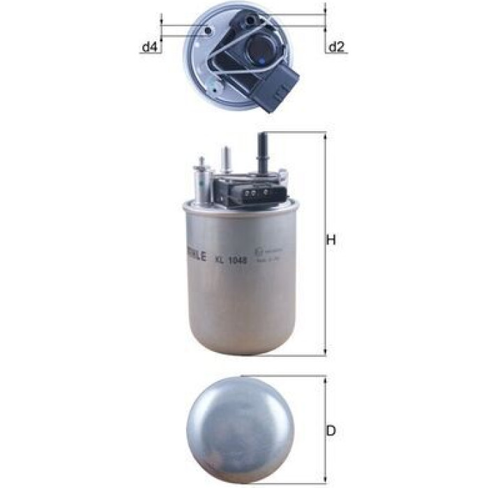 MAHLE Kraftstofffilter KL 1048 MAHLE Kraftstofffilter KL 1048