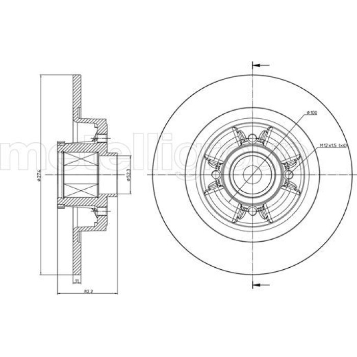Cifam Bremsscheibe Hinterachse mit Radlager 800-584 Cifam Bremsscheibe Hinterachse mit Radlager 800-584