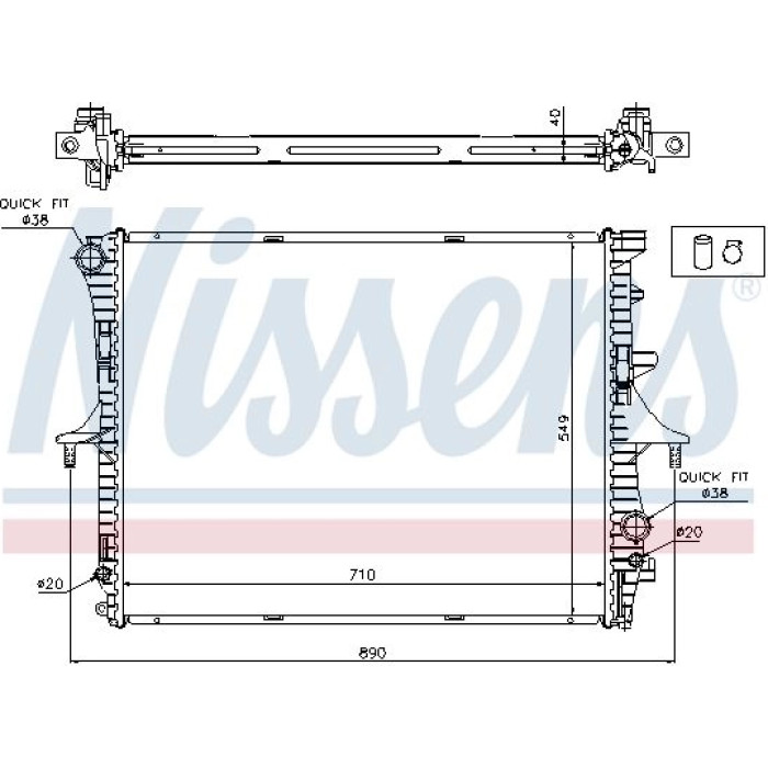 Nissens Wasserkühler PKW 65275A Nissens Wasserkühler PKW 65275A