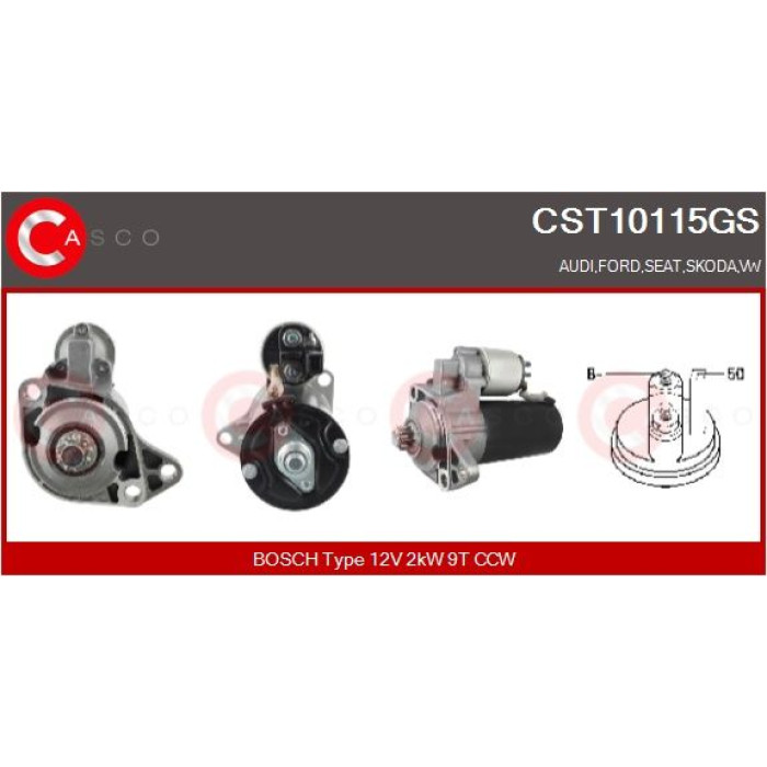 CASCO Anlasser CST10115GS CASCO Anlasser CST10115GS