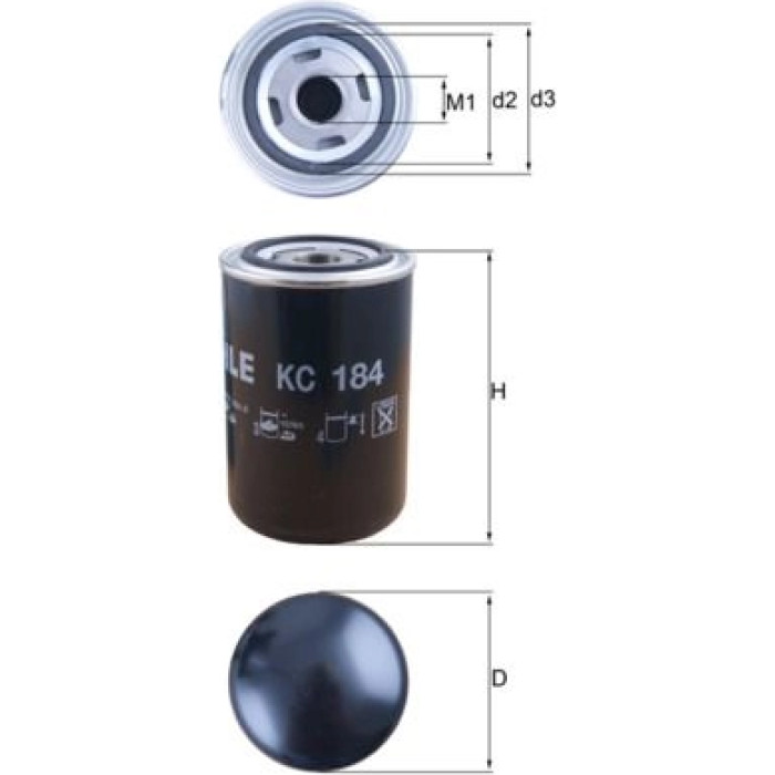 MAHLE Kraftstofffilter KC 184 MAHLE Kraftstofffilter KC 184