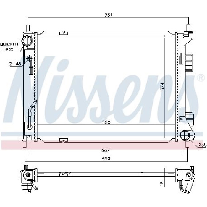 Nissens Wasserkühler PKW 67604 Nissens Wasserkühler PKW 67604