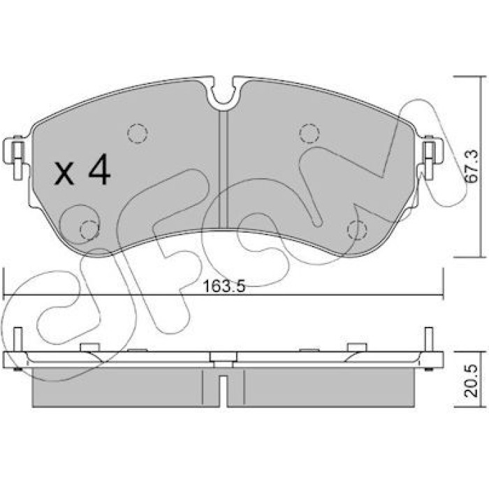 CIFAM Bremsbelagsatz, Scheibenbremse 822-1173-0
