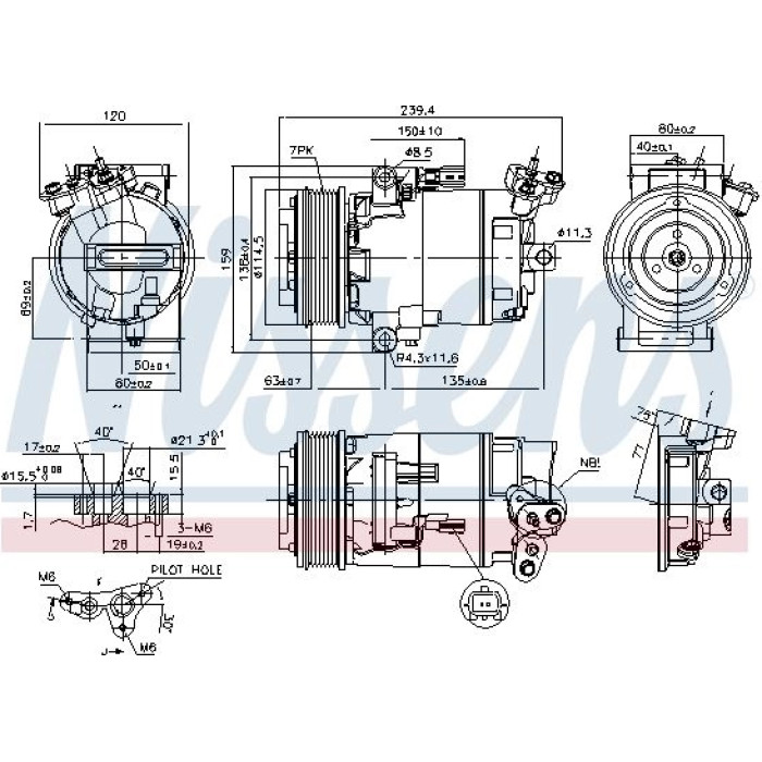 Nissens Klimakompressor PKW 890015 Nissens Klimakompressor PKW 890015