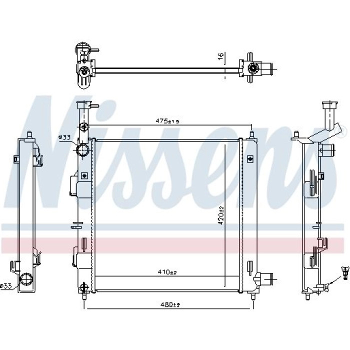Nissens Wasserkühler PKW 606865 Nissens Wasserkühler PKW 606865