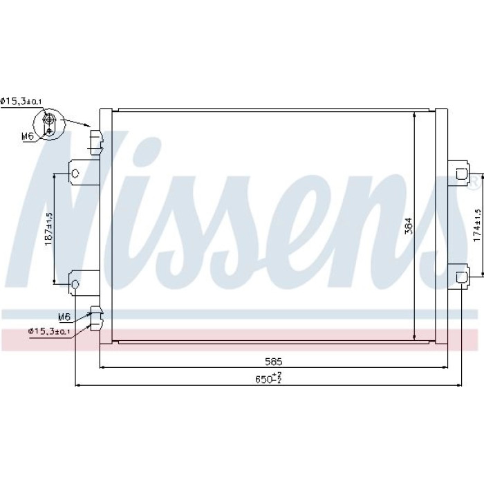 Nissens Klimakondensator LKW 940077 Nissens Klimakondensator LKW 940077