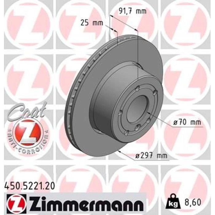 Zimmermann Bremsscheibe 450.5221.20