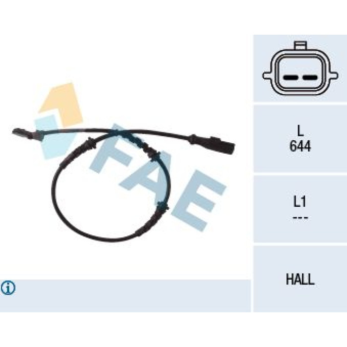 FAE Sensor, Raddrehzahl 78055 FAE Sensor, Raddrehzahl 78055