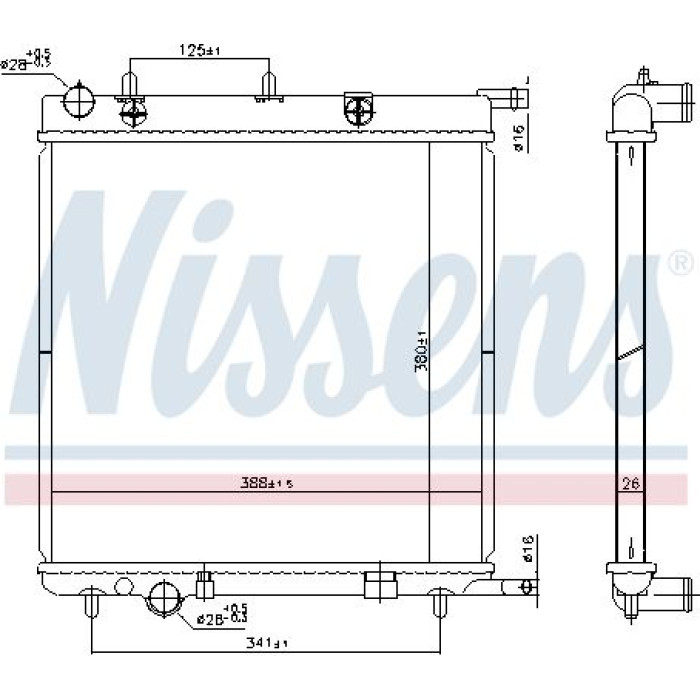 Nissens Wasserkühler PKW 606400 Nissens Wasserkühler PKW 606400