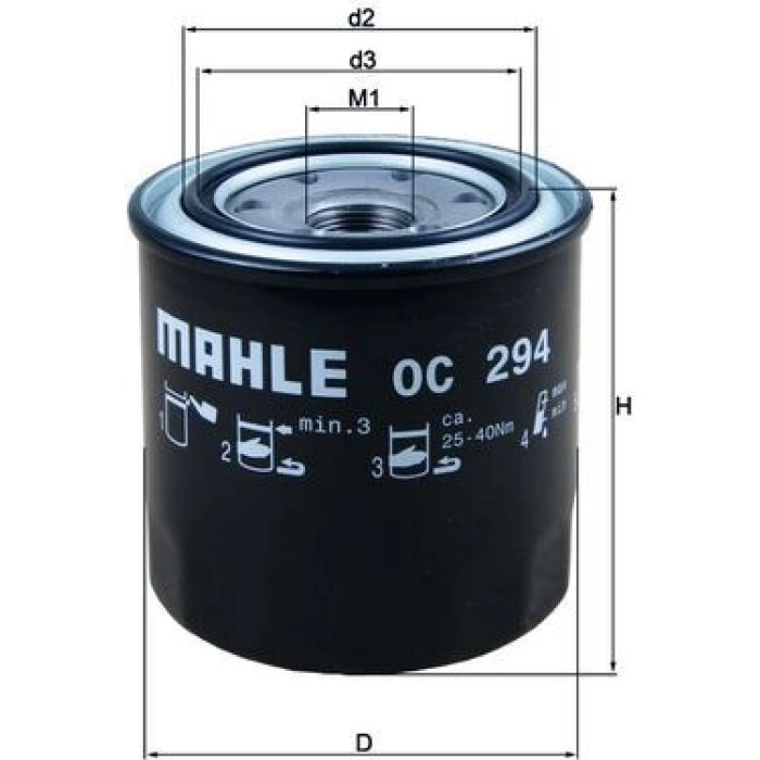 Mahle Original Ölfilter OC 294 Mahle Original Ölfilter OC 294
