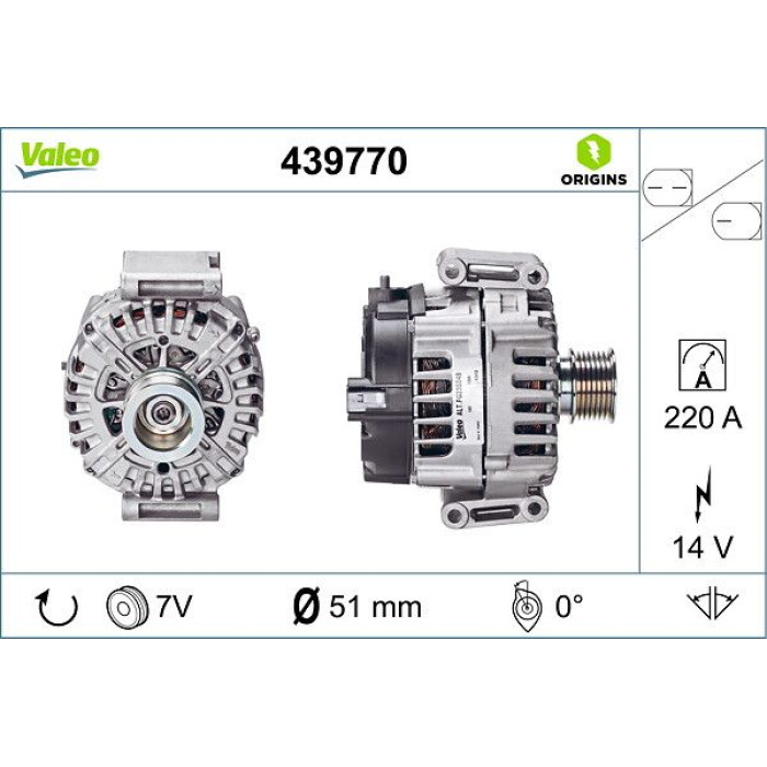 Valeo Lichtmaschine 439770 Valeo Lichtmaschine 439770