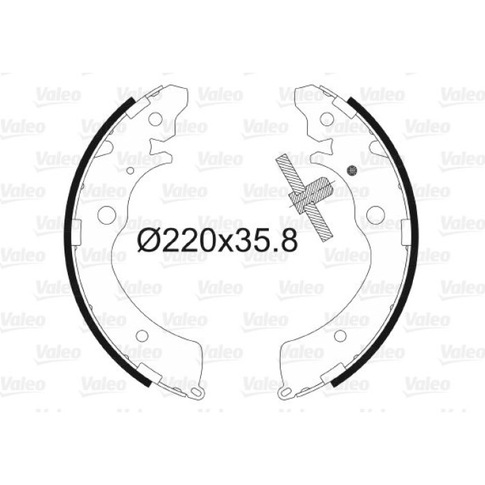 Valeo Bremsbacken 562591 Valeo Bremsbacken 562591