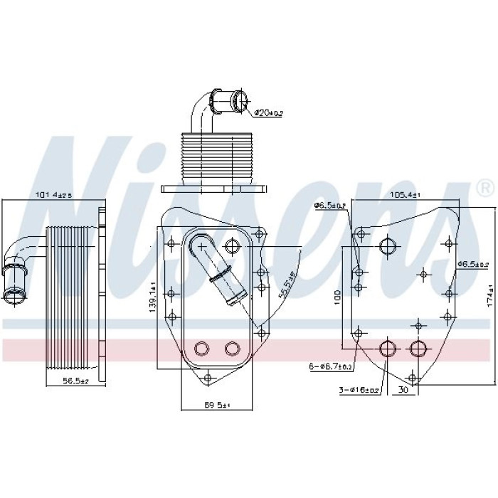 Nissens Ölkühler PKW 90805 Nissens Ölkühler PKW 90805