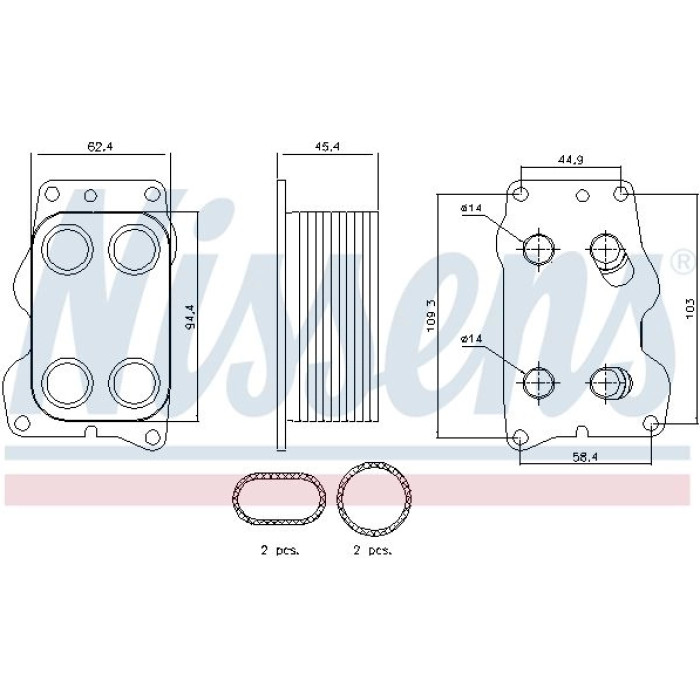 Nissens Ölkühler PKW 90740 Nissens Ölkühler PKW 90740