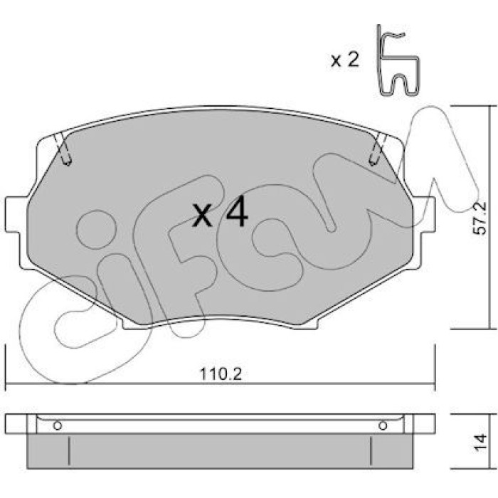 CIFAM Bremsbelagsatz, Scheibenbremse 822-472-0 CIFAM Bremsbelagsatz, Scheibenbremse 822-472-0