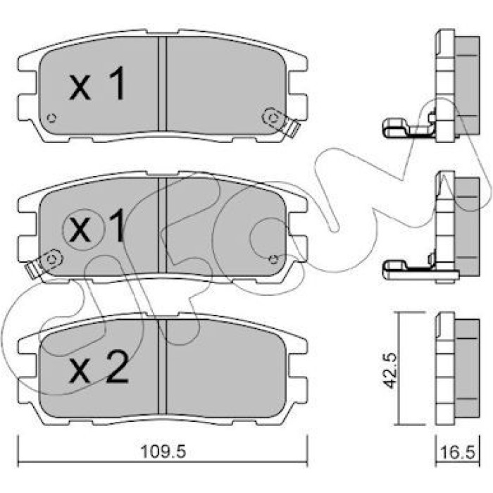 CIFAM Bremsbelagsatz, Scheibenbremse 822-358-0 CIFAM Bremsbelagsatz, Scheibenbremse 822-358-0