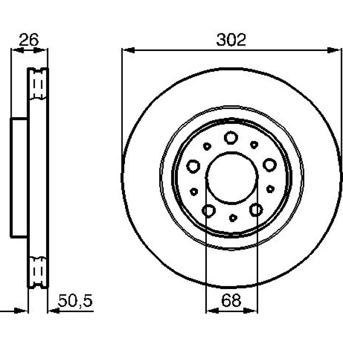 Bosch Bremsscheibe Vorderachse 0 986 478 454 Bosch Bremsscheibe Vorderachse 0 986 478 454