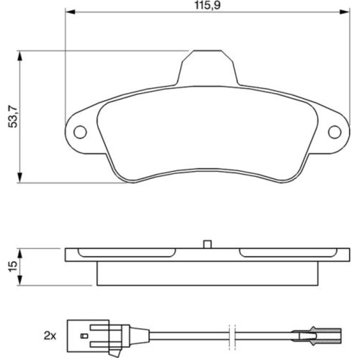 Bosch Bremsbelagsatz 0 986 460 991 Bosch Bremsbelagsatz 0 986 460 991