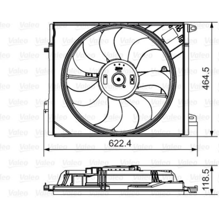 Valeo Kühlerlüfter 696882 Valeo Kühlerlüfter 696882