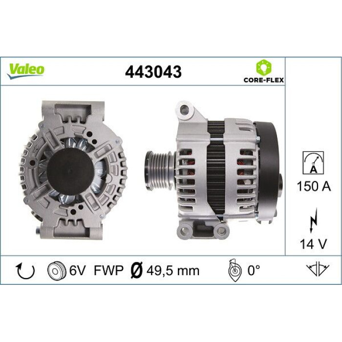 Valeo Lichtmaschine 443043 Valeo Lichtmaschine 443043