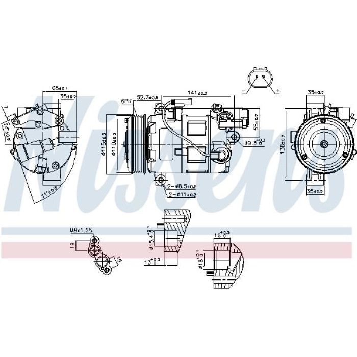 Nissens Klimakompressor PKW 89086 Nissens Klimakompressor PKW 89086