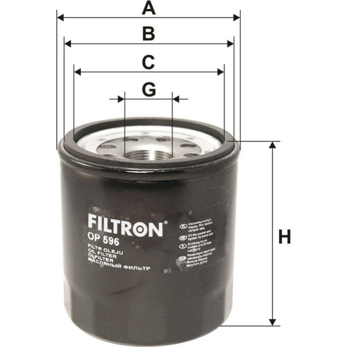 Filtron Ölfilter OP 596 Filtron Ölfilter OP 596