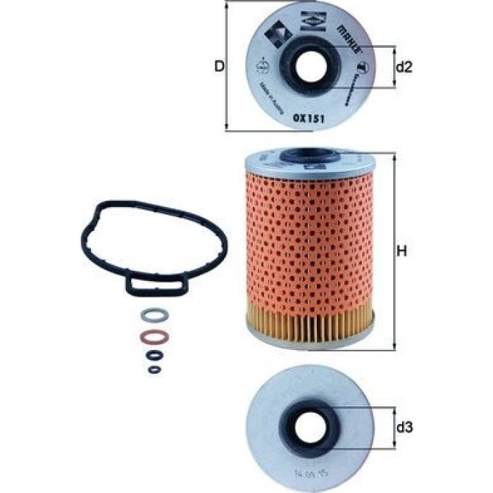 Mahle Original Ölfilter OX 151D Mahle Original Ölfilter OX 151D