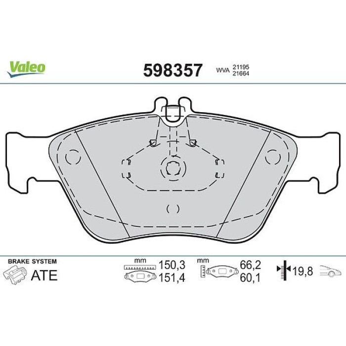 Valeo Bremsbelagsatz 598357
