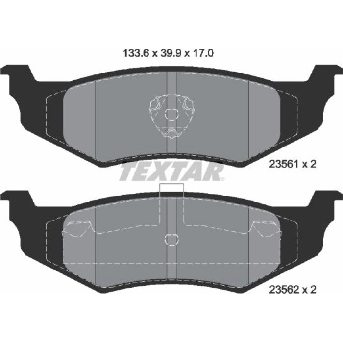 Textar Bremsbelagsatz 2356102 Textar Bremsbelagsatz 2356102