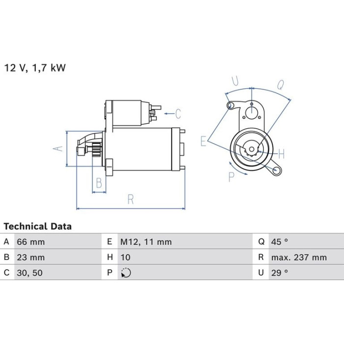 Bosch Starter 0 986 026 520 Bosch Starter 0 986 026 520