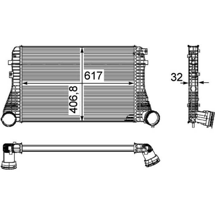 MAHLE Ladeluftkühler CI 161 000P MAHLE Ladeluftkühler CI 161 000P